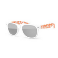 Retro Sunglasses with mirrored lenses and Full Color Arm Wrap